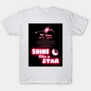 Shine Like A Star - Aries T-Shirt